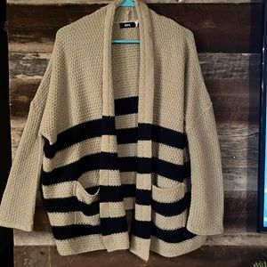 Oversized striped sweater